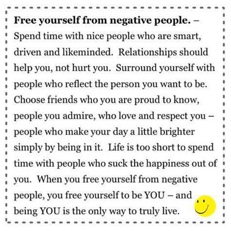 Free yourself from negative people